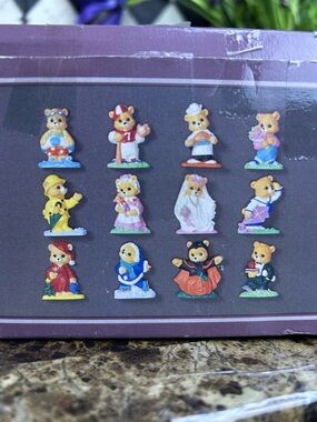 Vintage Fridge Magnet Figurines Bears of the Month Set of 12 House of Lloyd